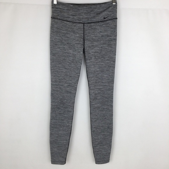 Nike Dri-Fit Gray Space Dye One Legend Full Length Leggings Women’s Size Medium - Picture 3 of 13